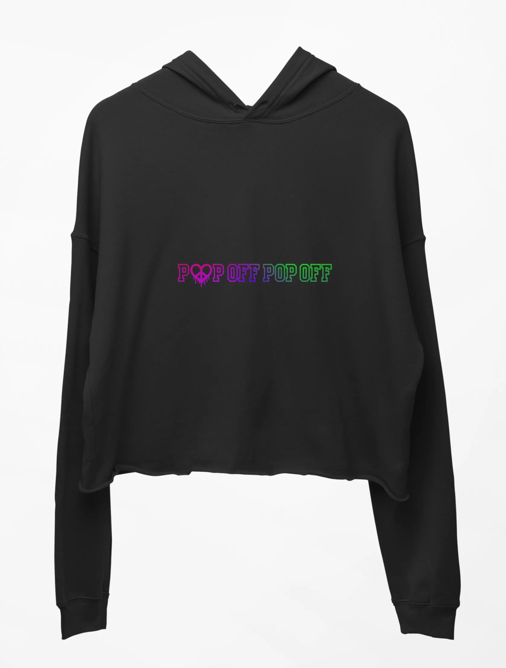 Kiiikiii Pop Off Pop Off Cropped Hoodie - Black