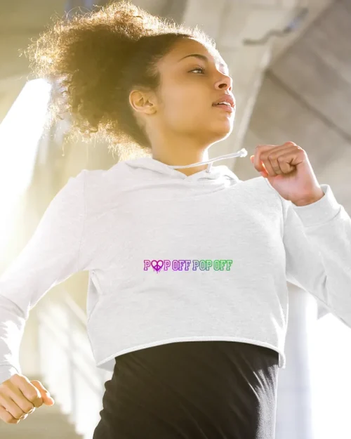 Kiiikiii Pop Off Pop Off Cropped Hoodie