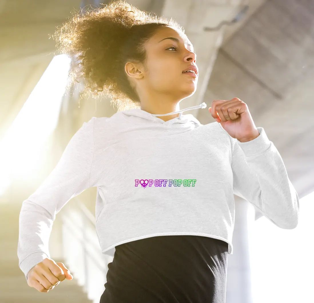 Kiiikiii Pop Off Pop Off Cropped Hoodie - White