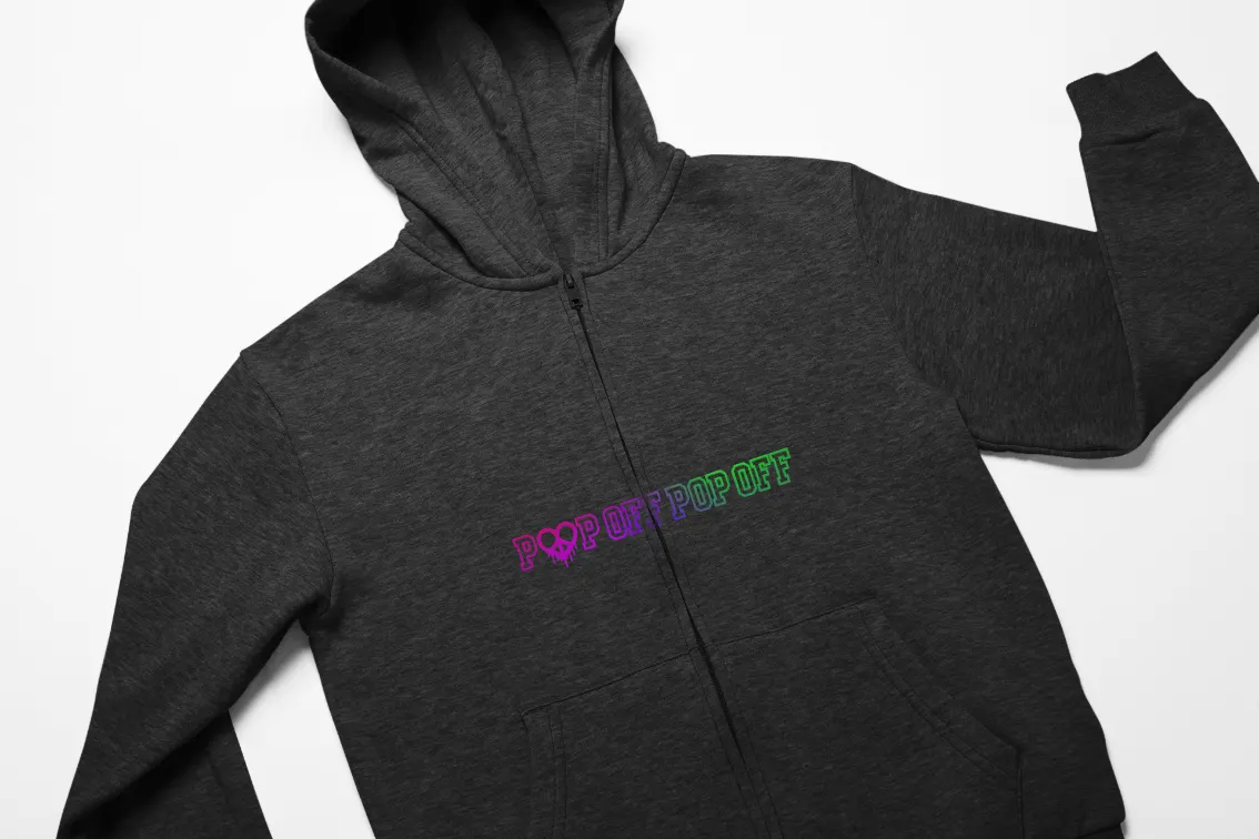 Kiiikiii Pop Off Pop Off Zip Hoodie - Black
