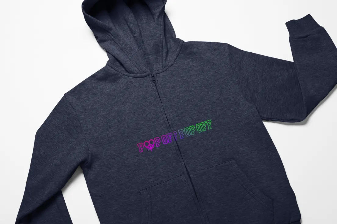 Kiiikiii Pop Off Pop Off Zip Hoodie - Blue