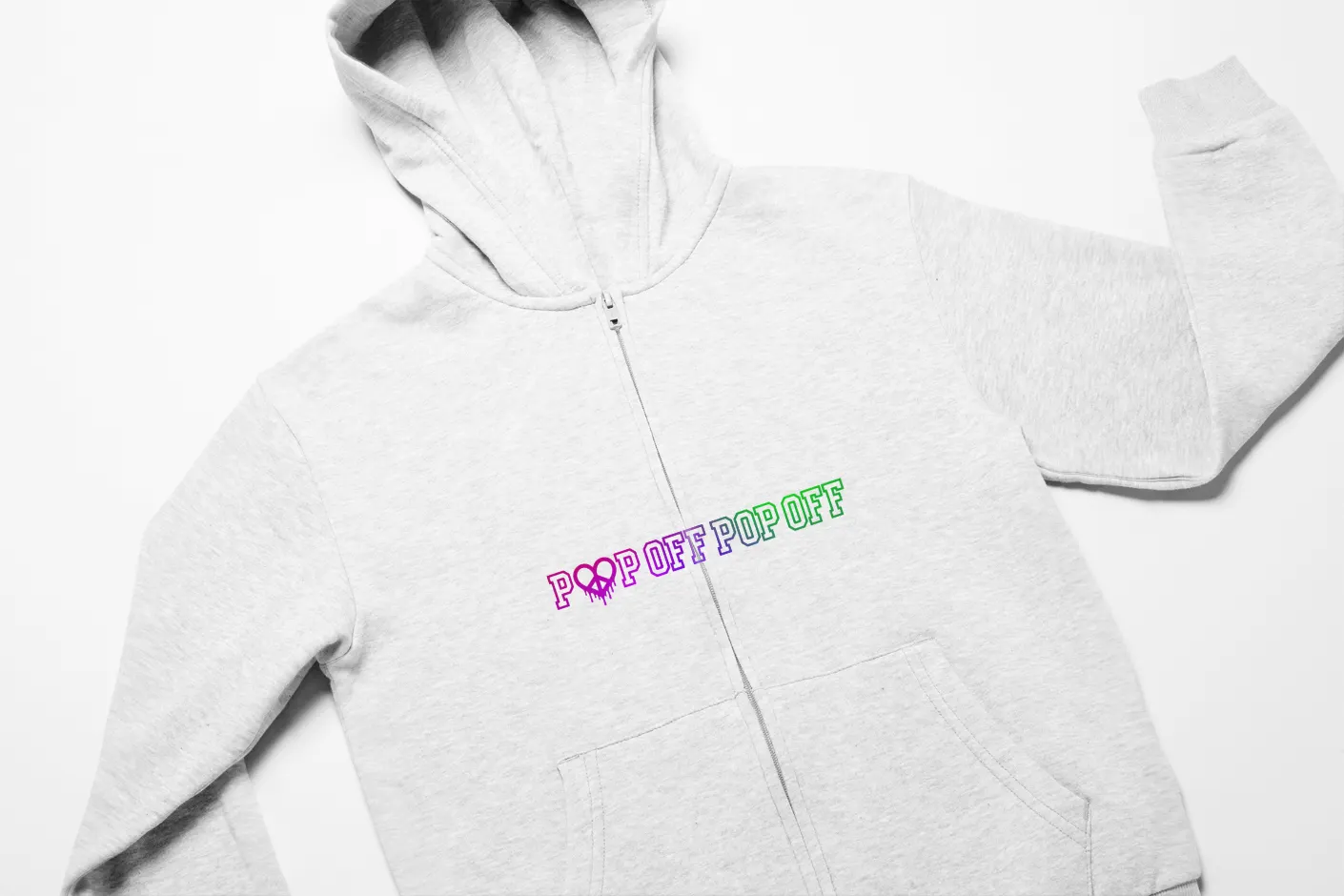 Kiiikiii Pop Off Pop Off Zip Hoodie - White