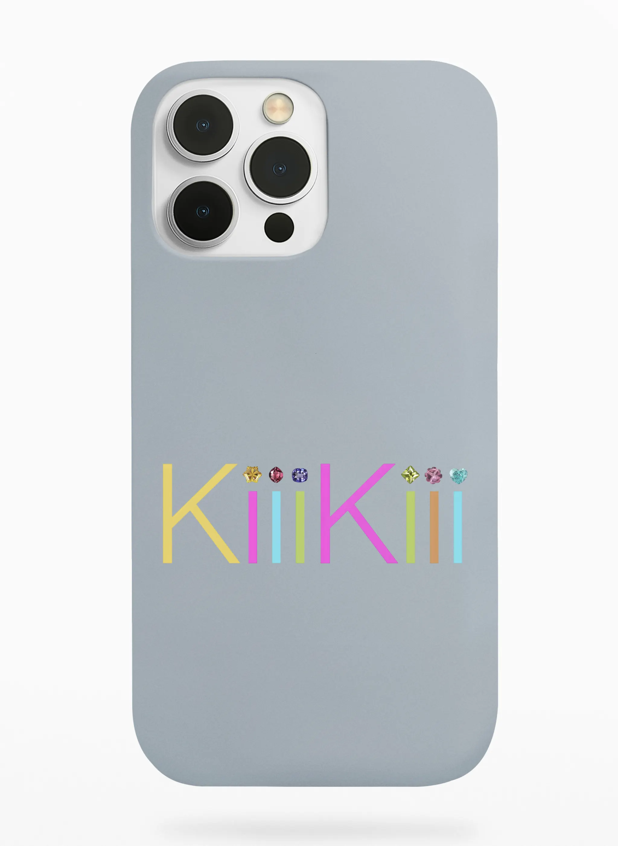 Kiiikiii Rainbow Logo Phone Case - Gray, Apple iPhone 18