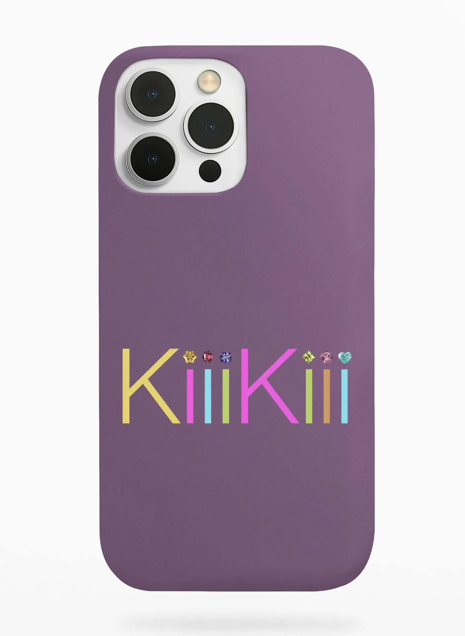 Kiiikiii Rainbow Logo Phone Case - Plum, Apple iPhone 18