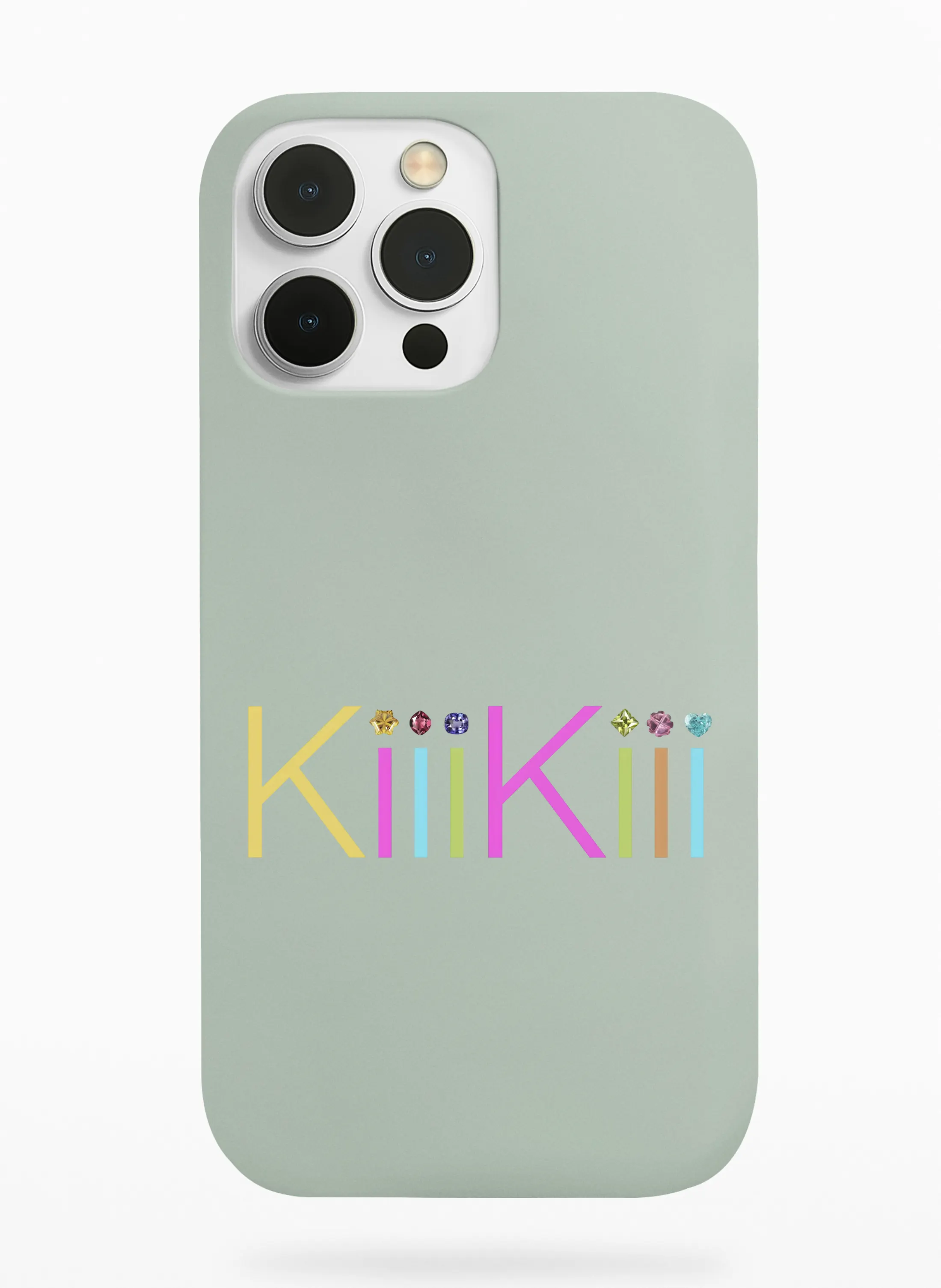 Kiiikiii Rainbow Logo Phone Case - Sage, Apple iPhone 18