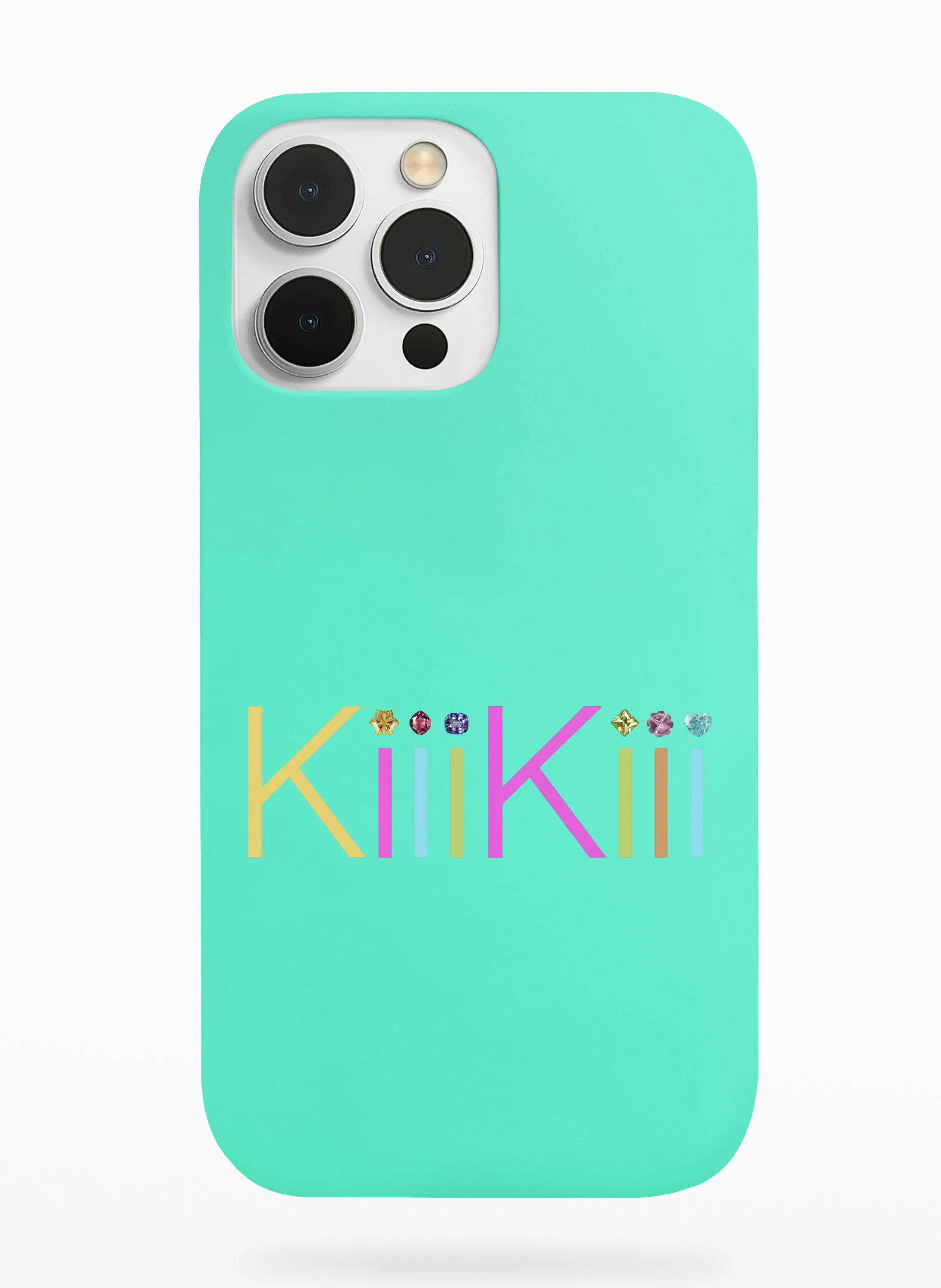 Kiiikiii Rainbow Logo Phone Case - Turquoise, Apple iPhone 18