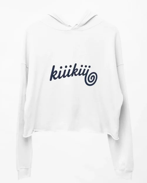 Kiiikiii Swirl Logo Cropped Hoodie