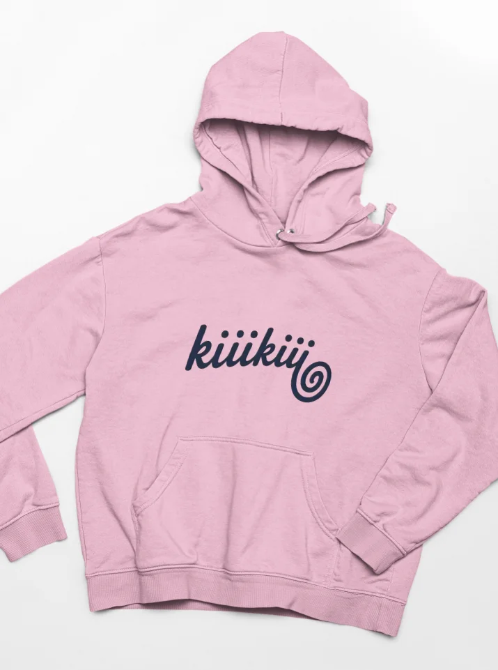 Kiiikiii Swirl Logo Hoodie - Pink