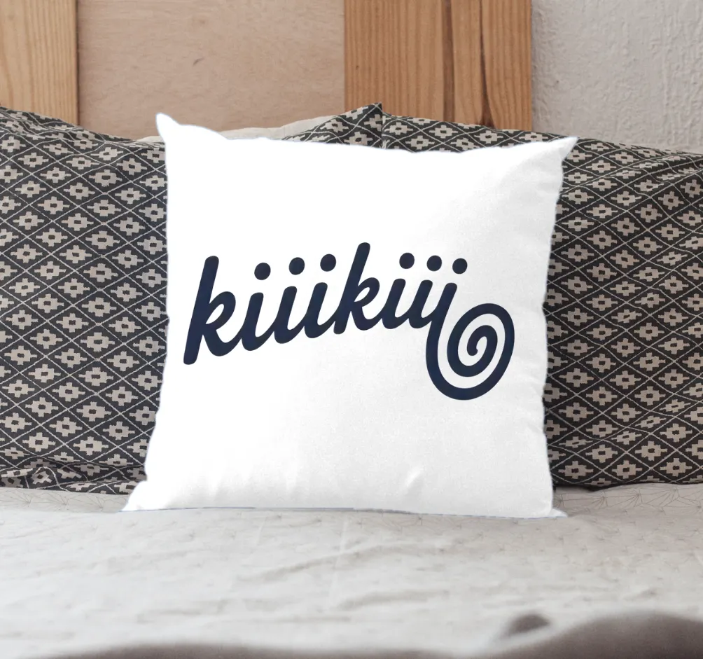 Kiiikiii Swirl Logo Pillow Case
