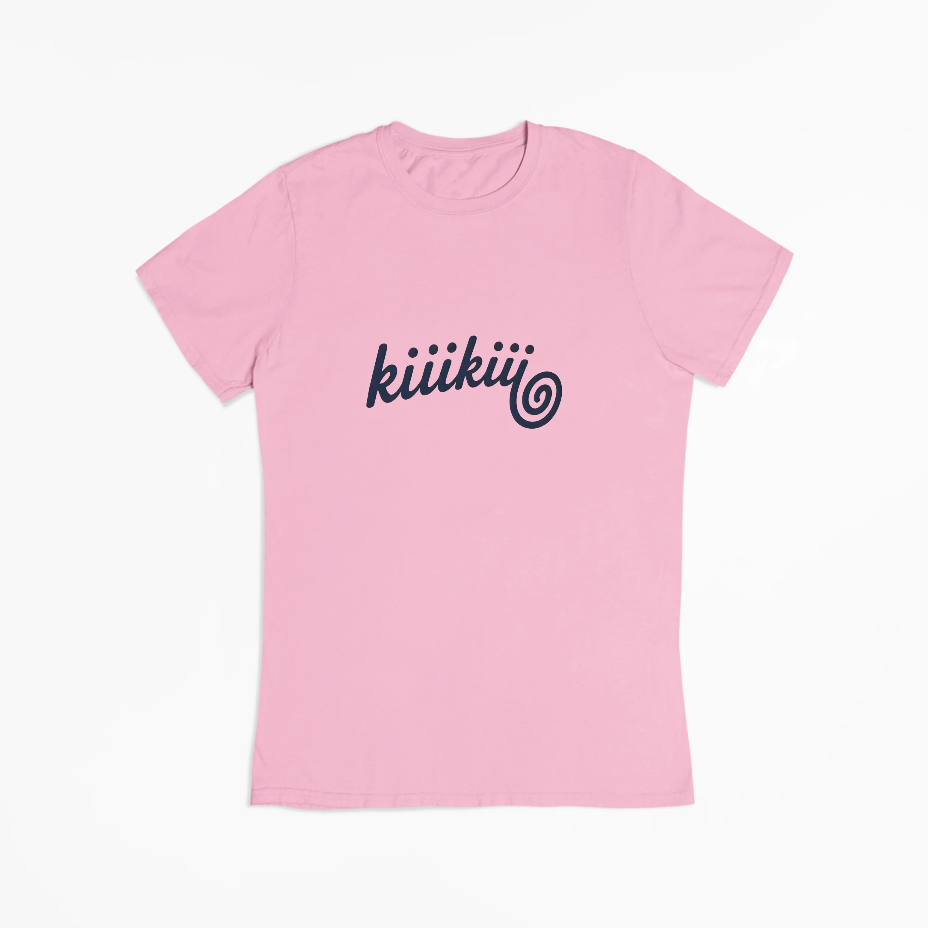 Kiiikiii Swirl Logo T-Shirt - Pink
