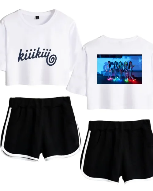 Kiiikiii Swirl Logo Tracksuit - White-Black