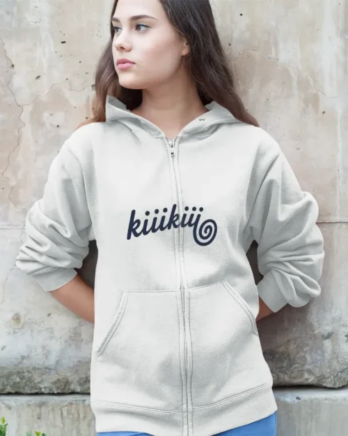 Kiiikiii Swirl Logo Zip Hoodie