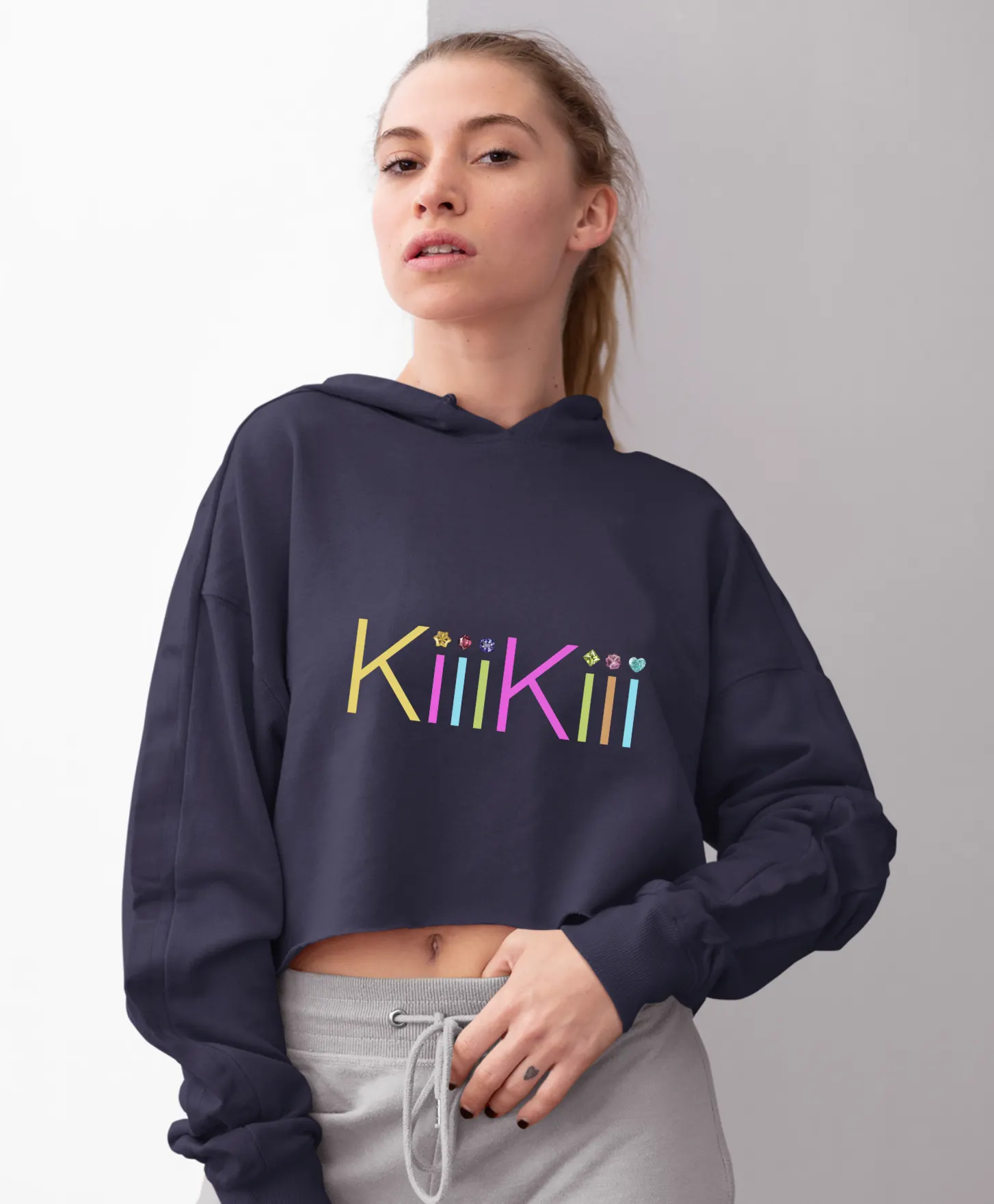 Kiiikiii Whykiiikiii Cropped Hoodie