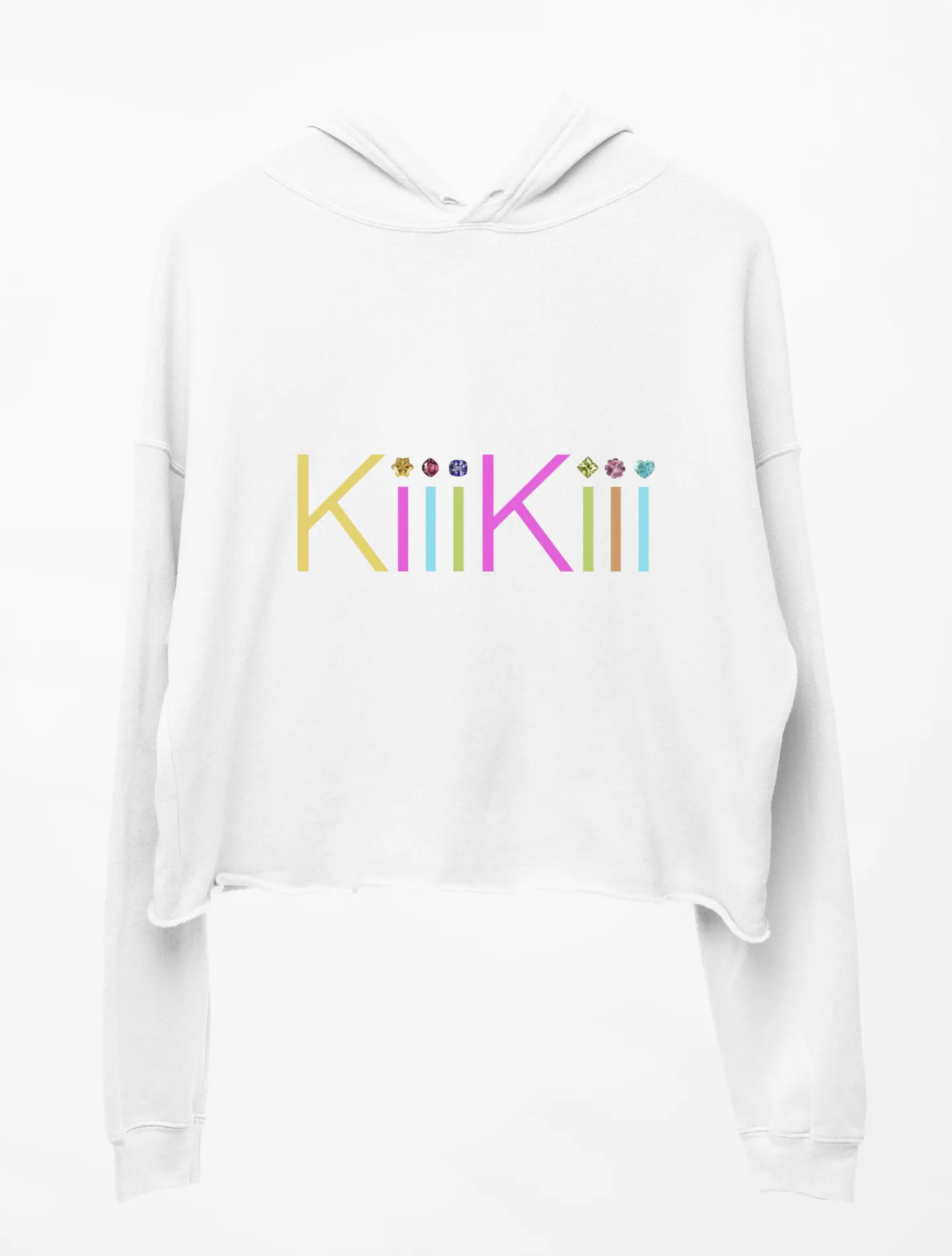 Kiiikiii Whykiiikiii Cropped Hoodie - White