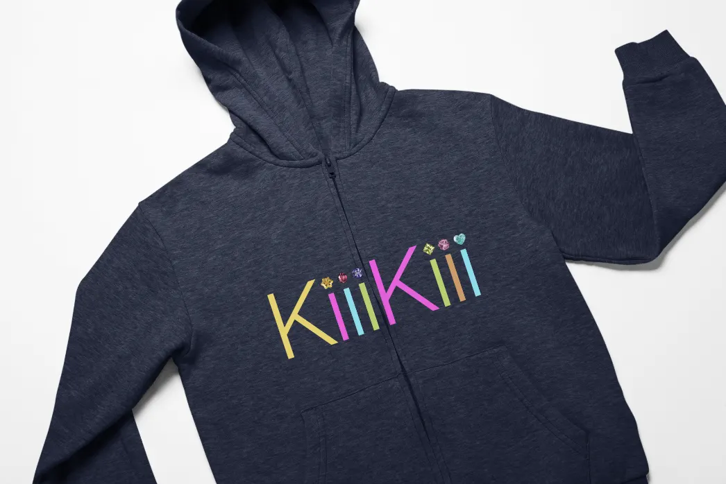 Kiiikiii Whykiiikiii Zip Hoodie - Blue